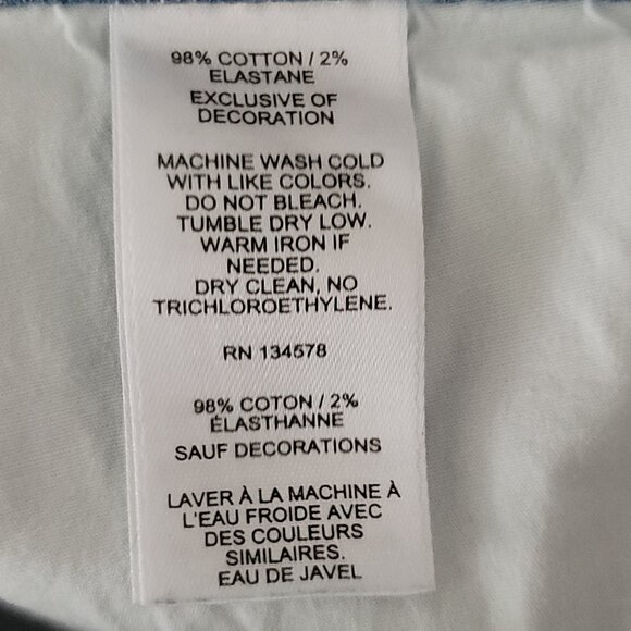 Vineyard Vines Size 26 Jamie Striped Grosgrain Jean Cutoff Short Blue Denim - Picture 8 of 9